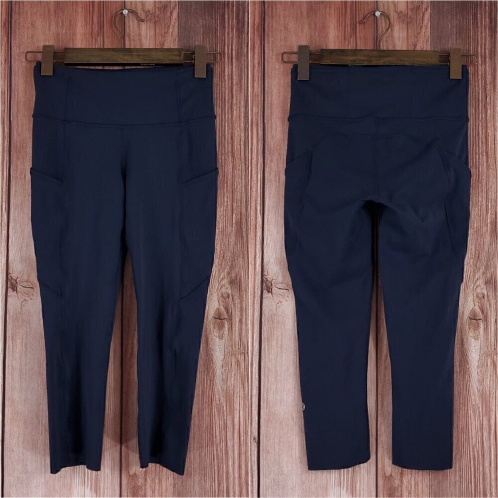 Lululemon Womens Size 4 Fast Free Crop II 19" Leggings Nulux Non-Reflective